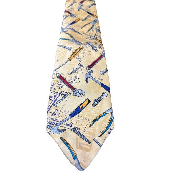 Home Improvement Tool Time Tie Black Tim Allen Tooling Around Tools Touchstone - Picture 2 of 7